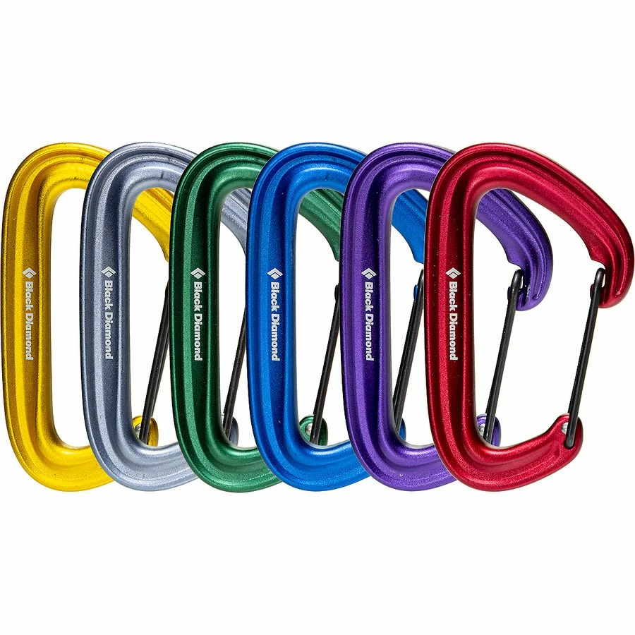 Buy 😍 Non-locking Carabiners Black Diamond Litewire Rackpack 6pack 🎉 3 Non-locking Carabiners Black Diamond Litewire Rackpack 6pack