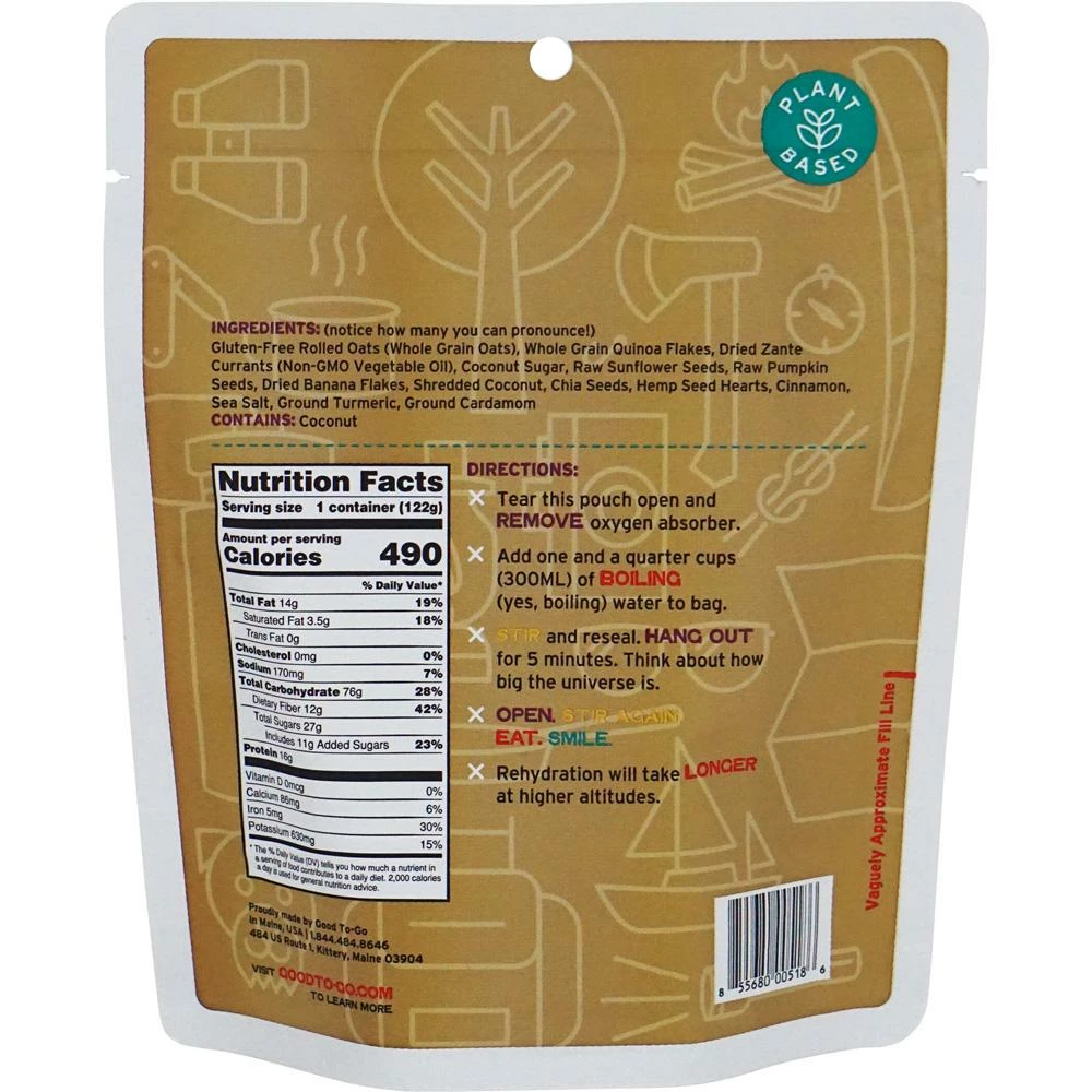 Promo 🛒 Good To Go: Oatmeal Food ✔️ 4 Good To Go: Oatmeal Food