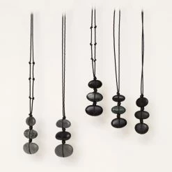 Suspended Stones Trio Pendant Necklace Accessories