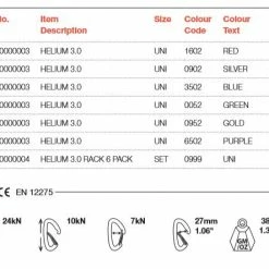 Wild Country Helium 3.0 Rackpack 6 Pack Non-locking Carabiners